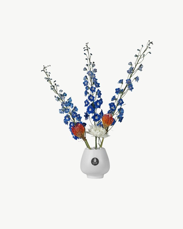 Azure Protea Vase