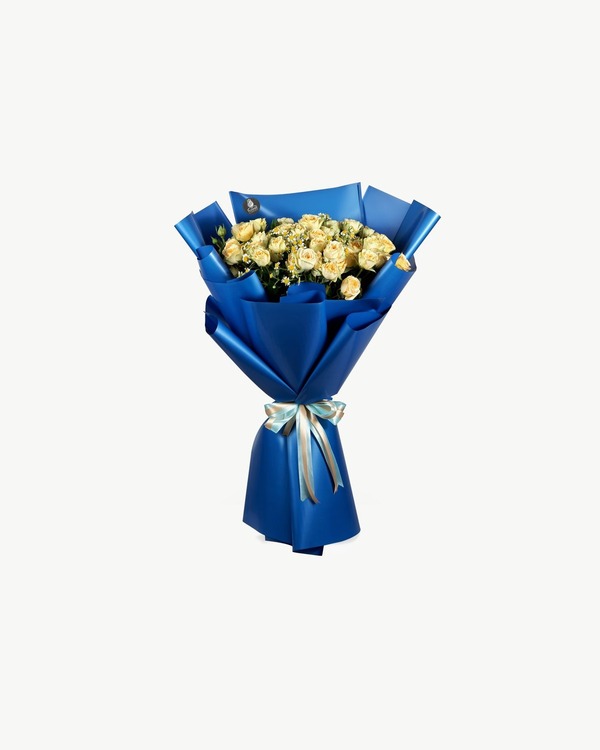 Champagne Roses in Blue