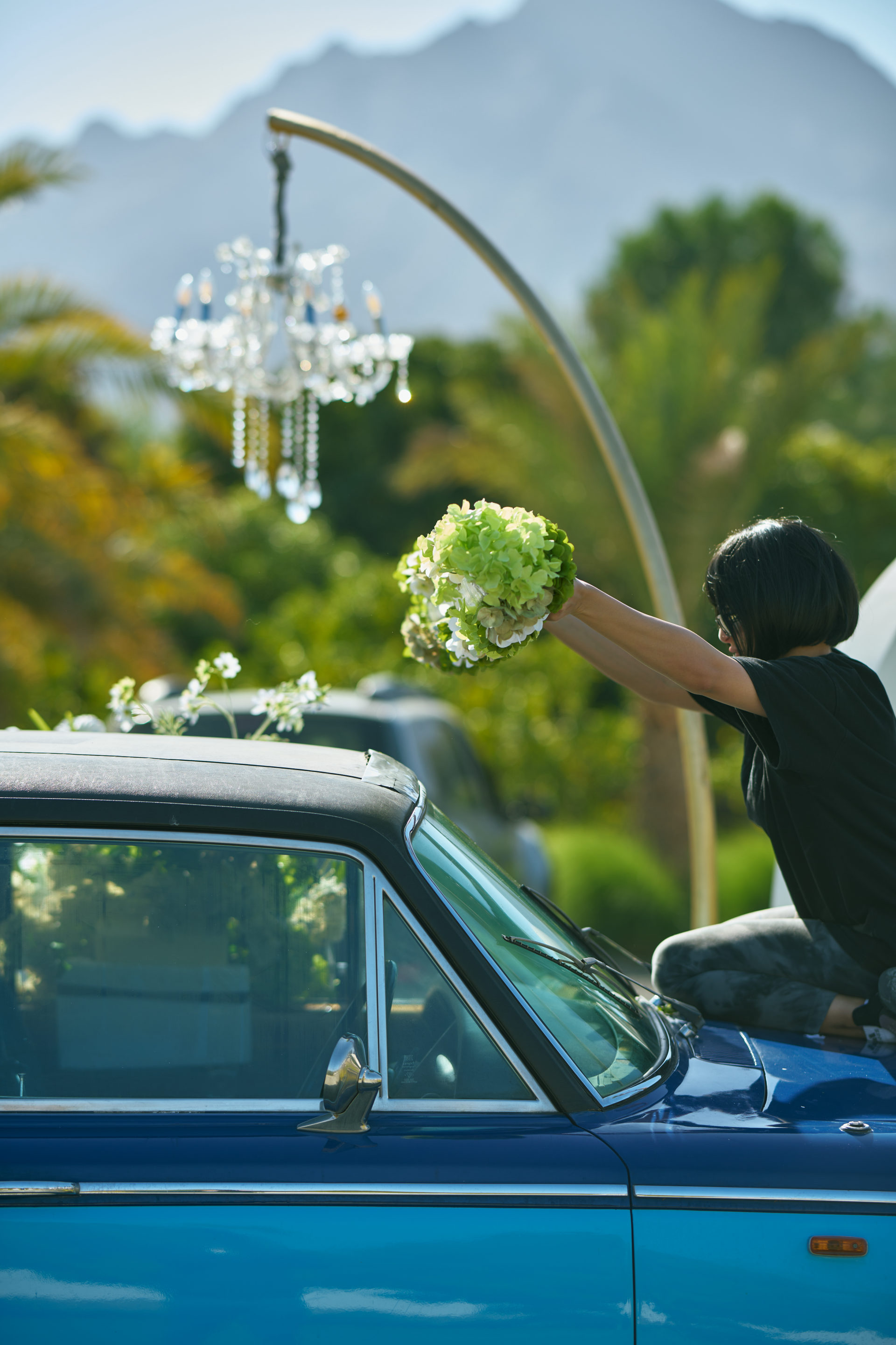 Flower Corner decorated classic wedding car — DSC_0049