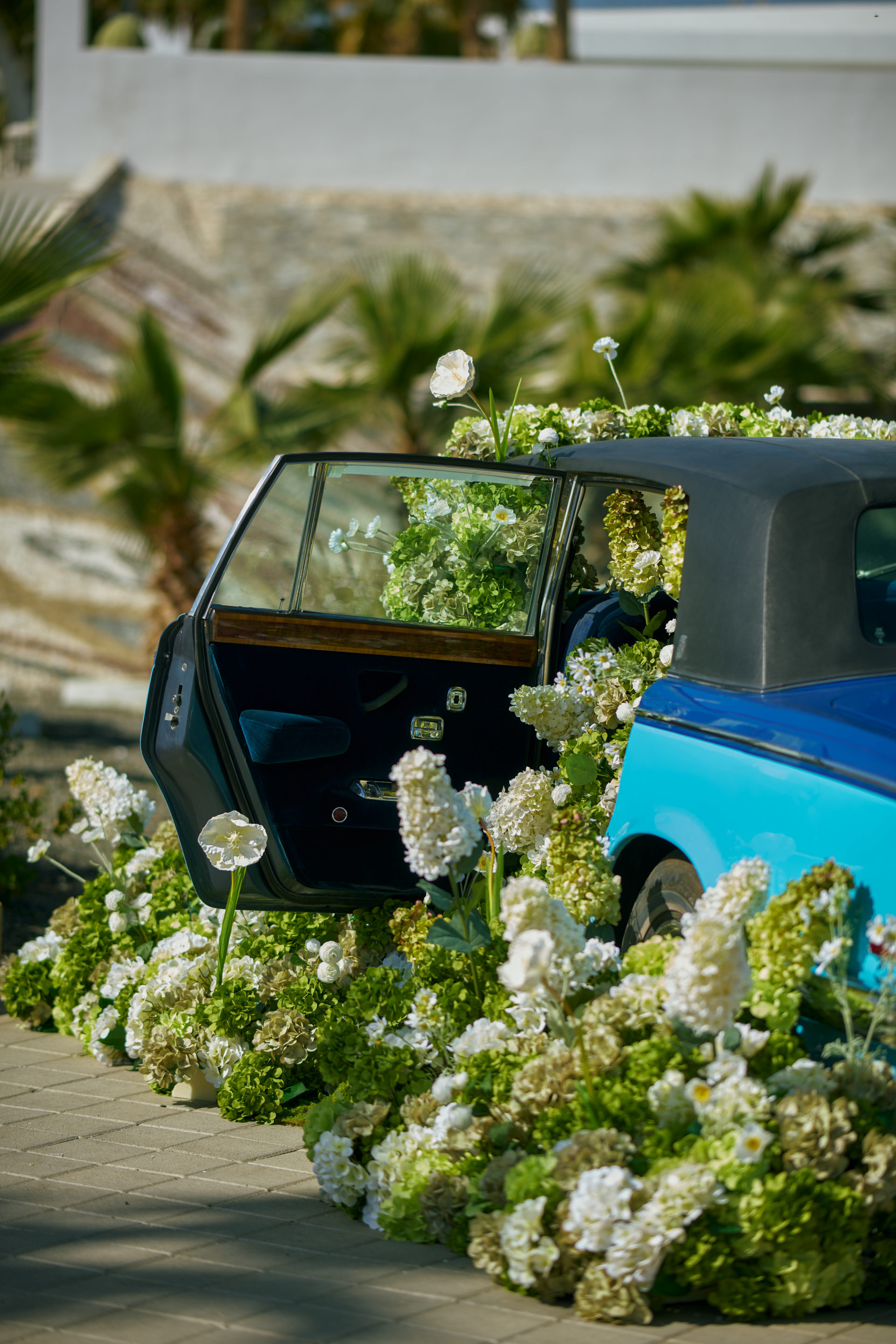 Flower Corner decorated classic wedding car — DSC_0068