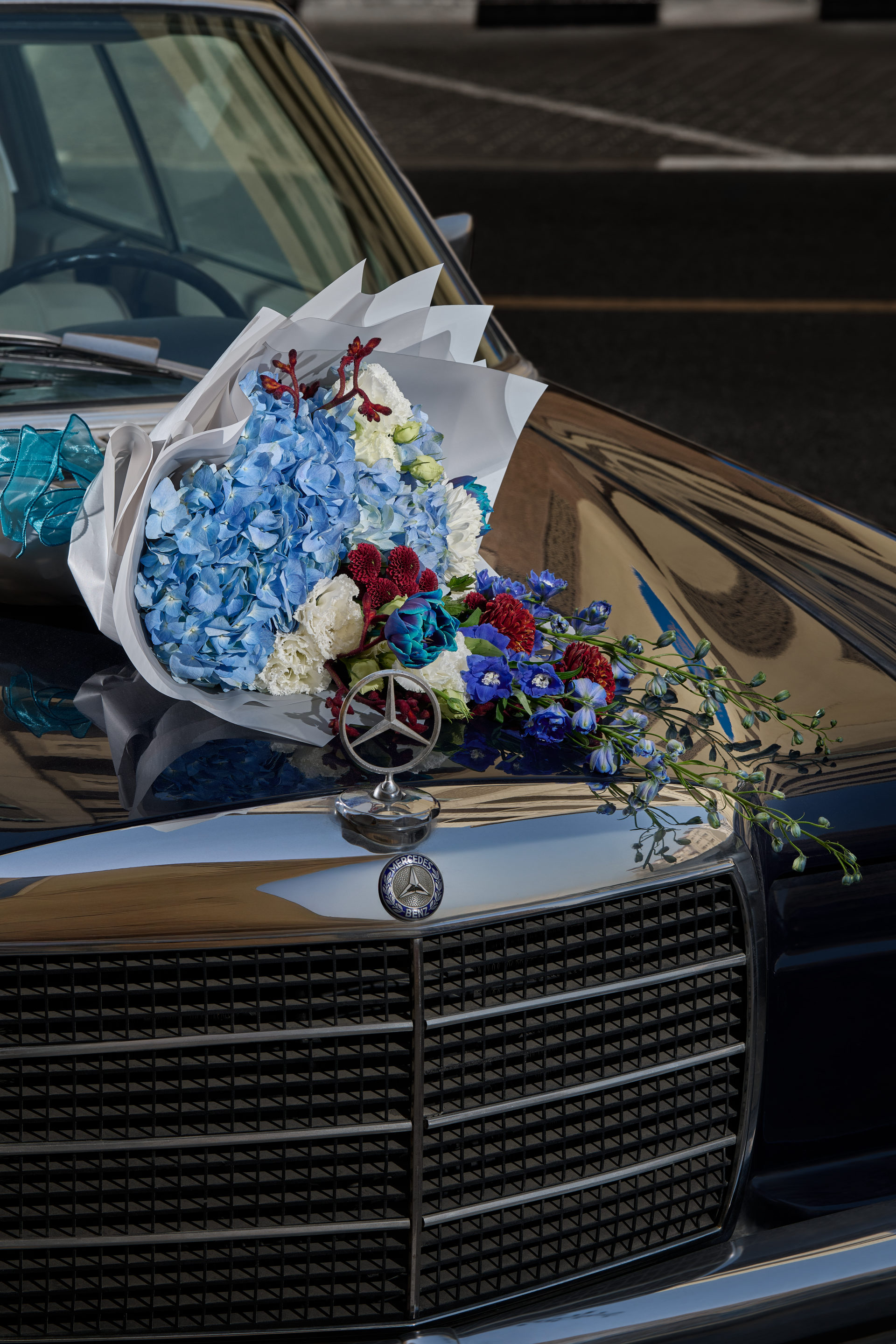 Flower Corner decorated classic wedding car — DSC_0081