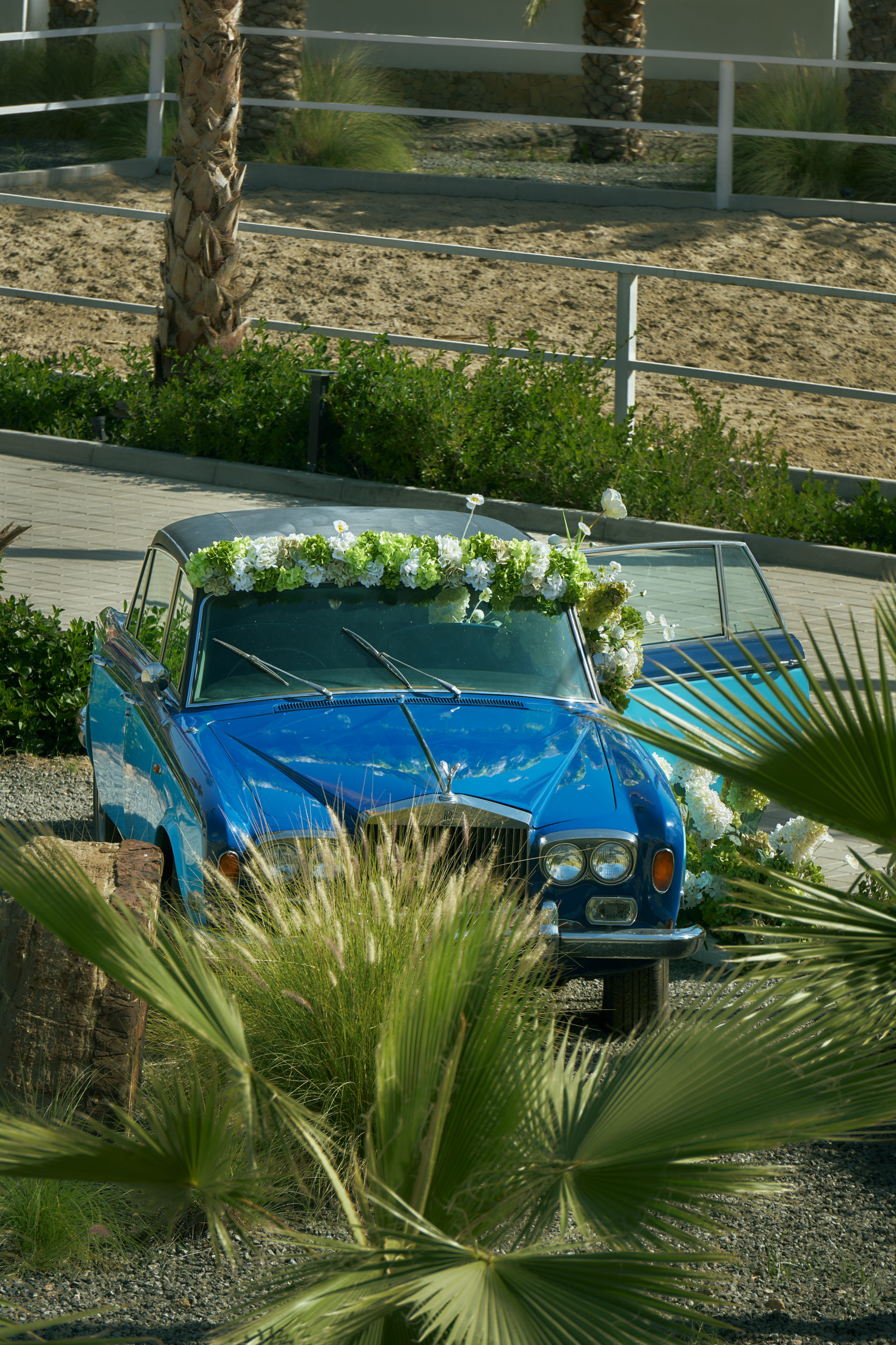 Flower Corner decorated classic wedding car — DSC_0109