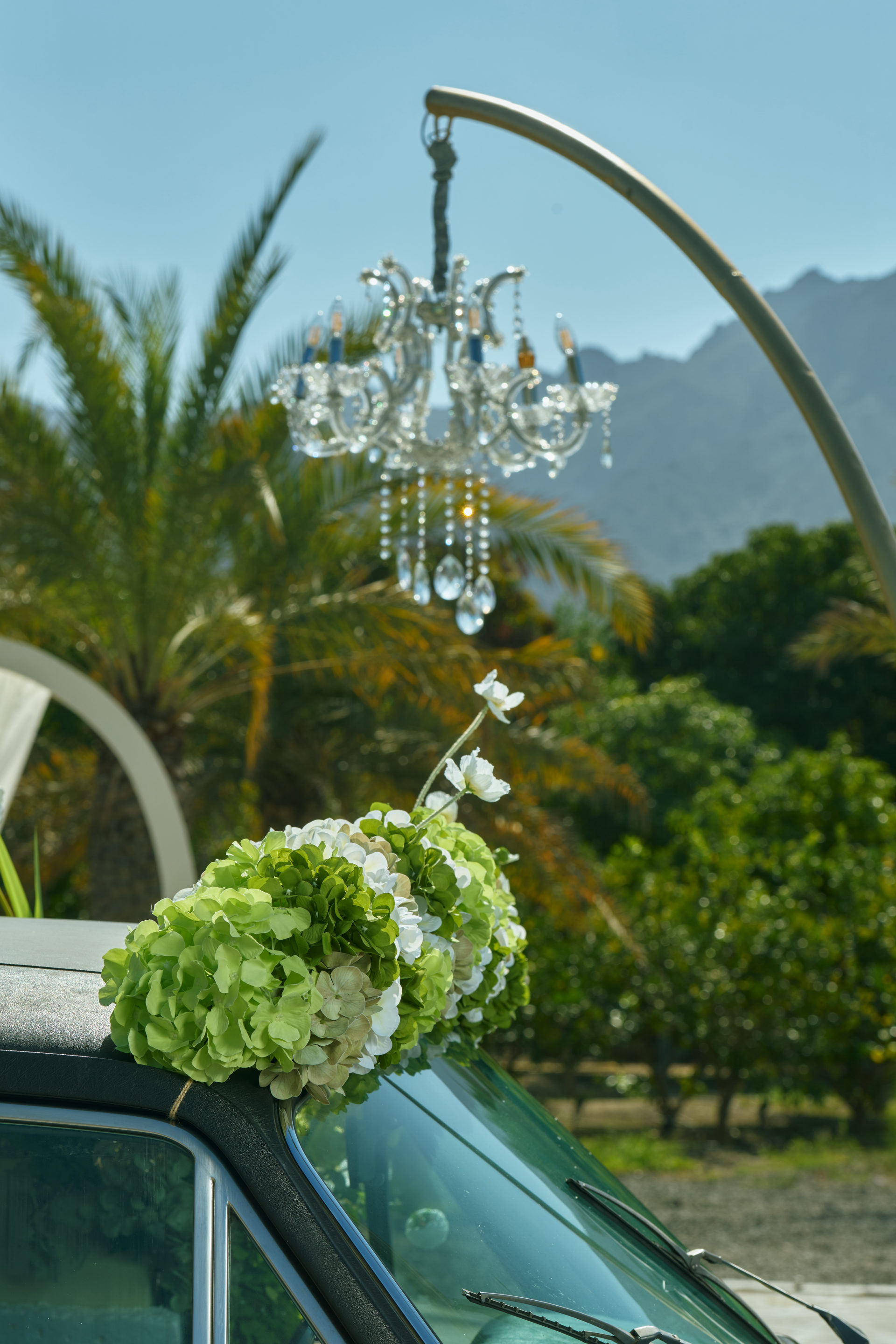 Flower Corner decorated classic wedding car — DSC_0133