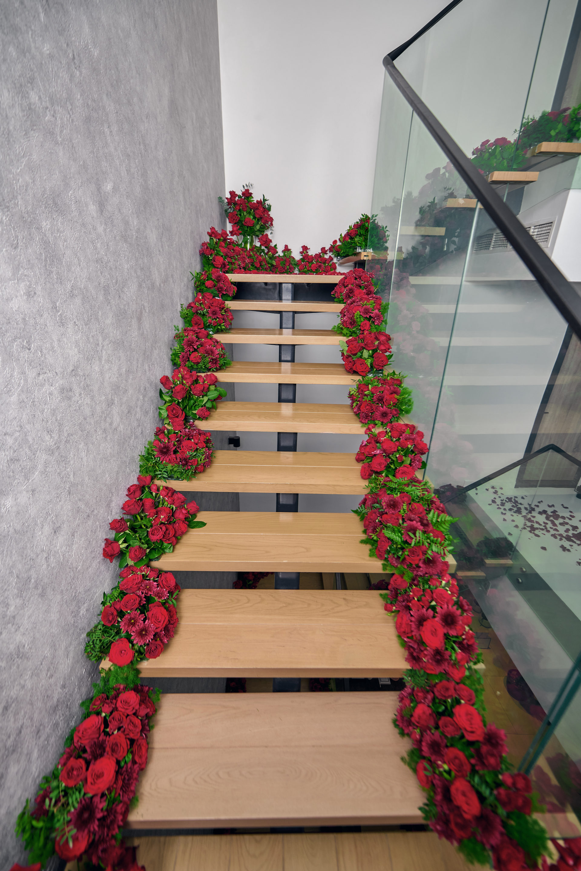 Flower Corner branded flower bar and guest giveaways at a Dubai brand activation — photo 282