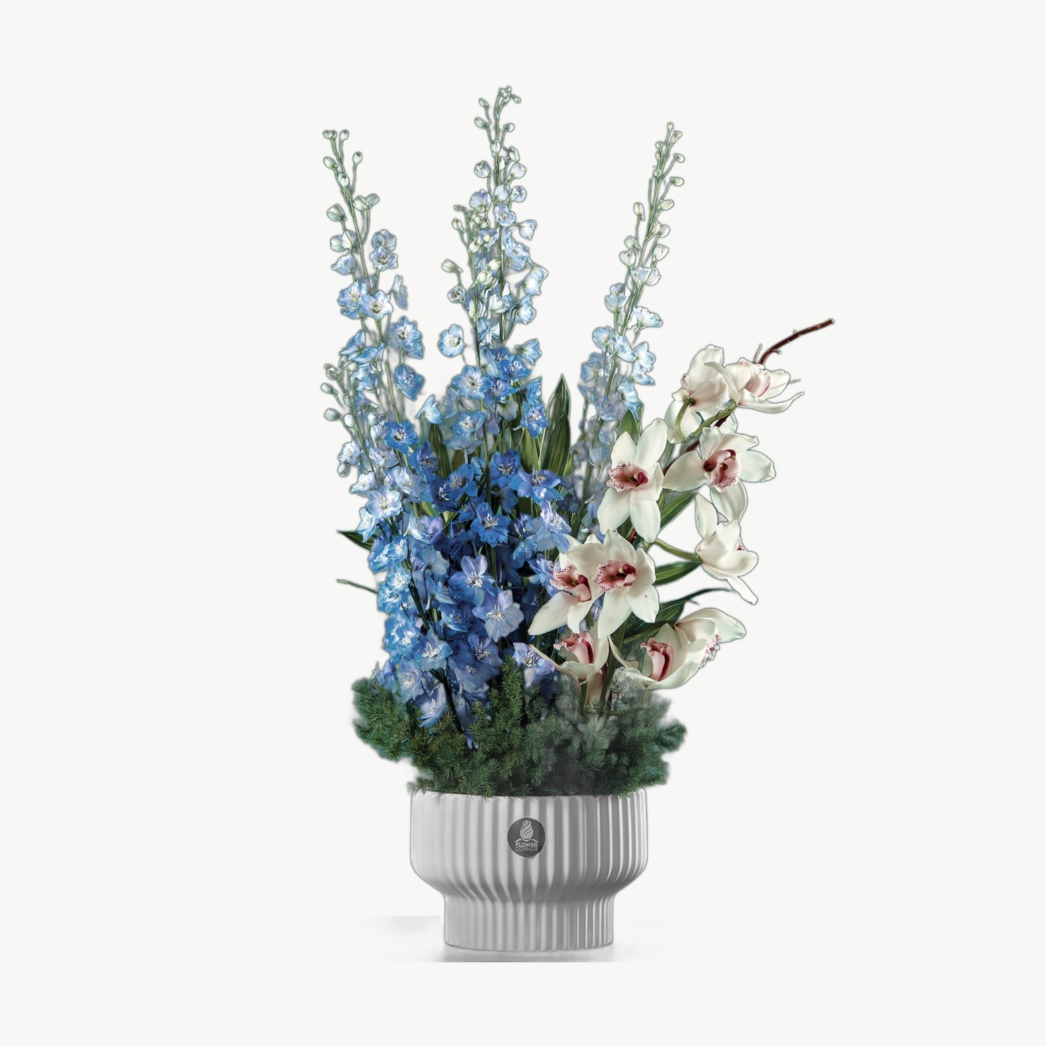 Blue Orchid Vase