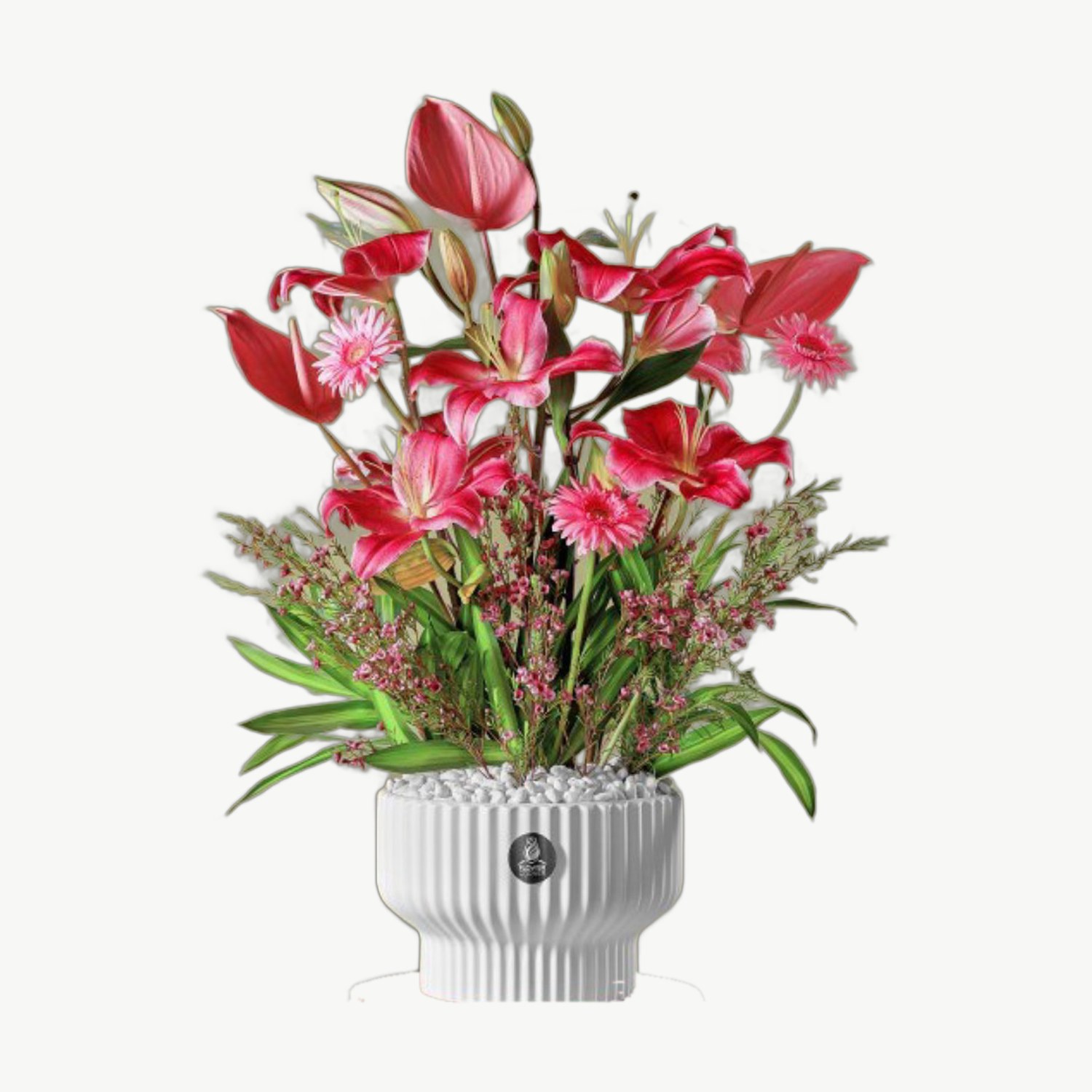 Pink Anthurium Vase