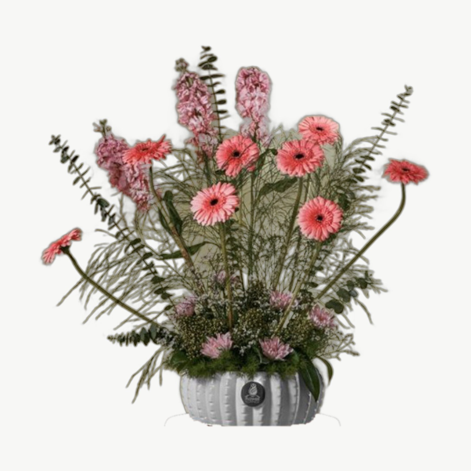 Pink Silver Vase