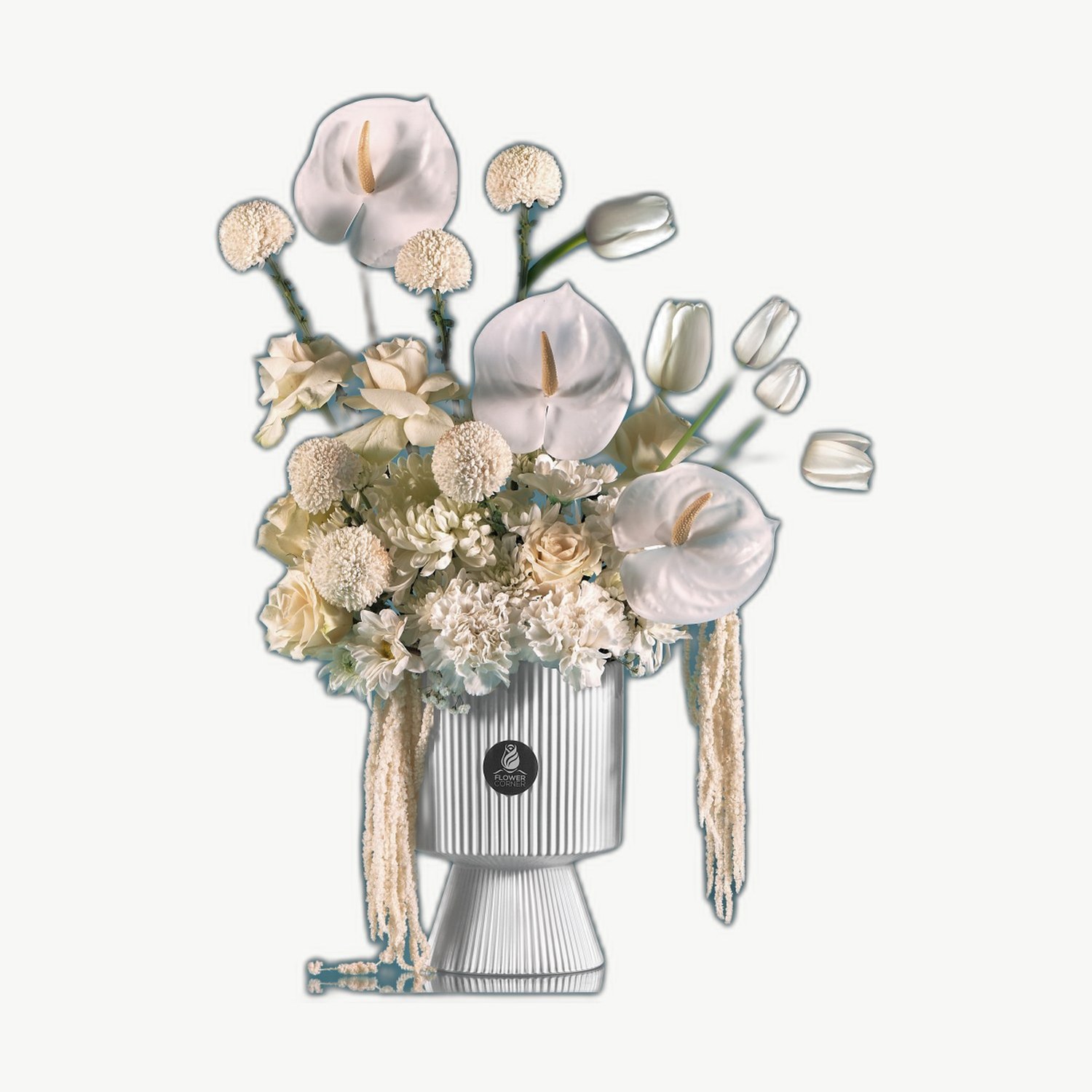 White Orchid Vase