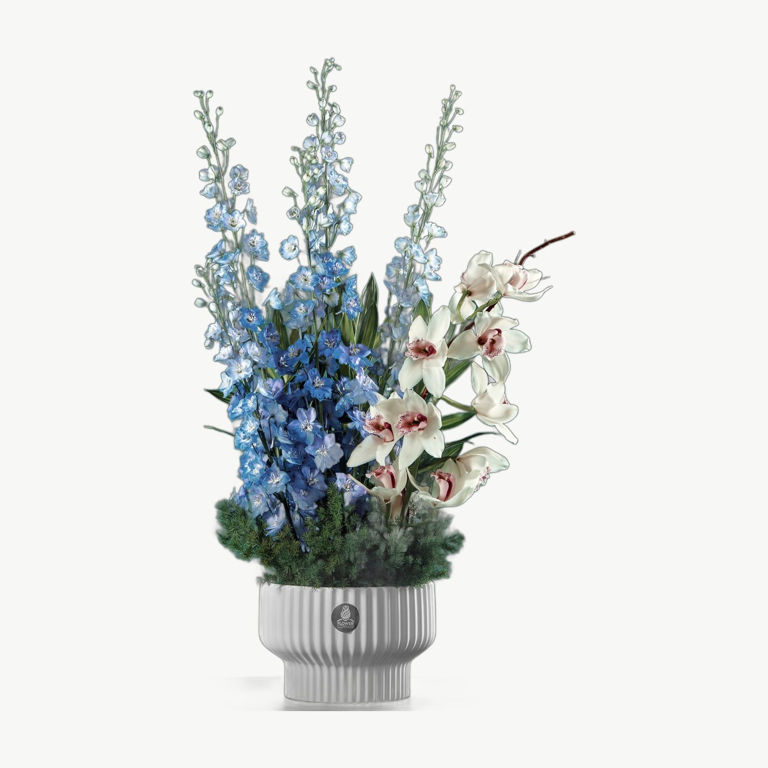 Blue Orchid Vase