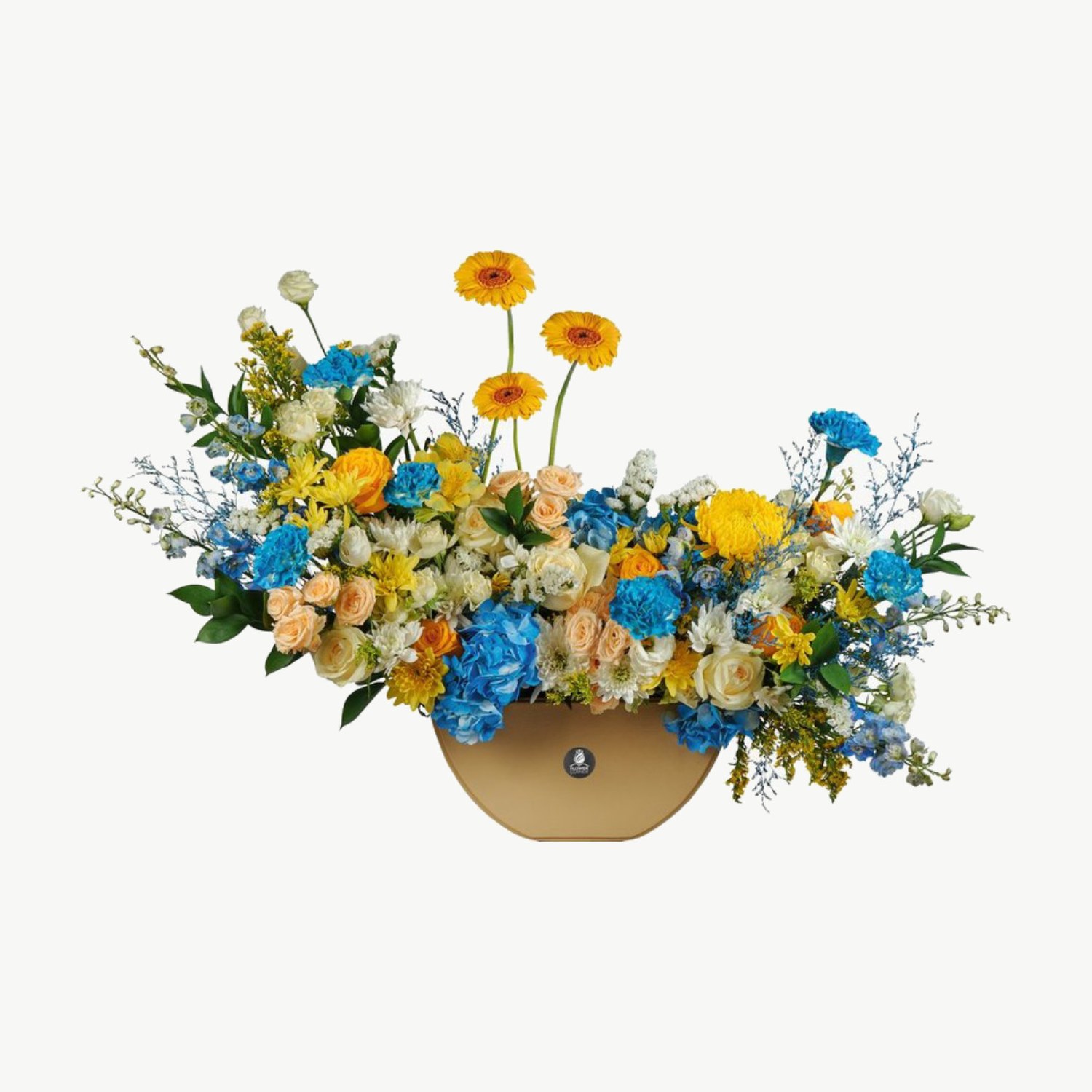 Coral & Blue Garden Vase