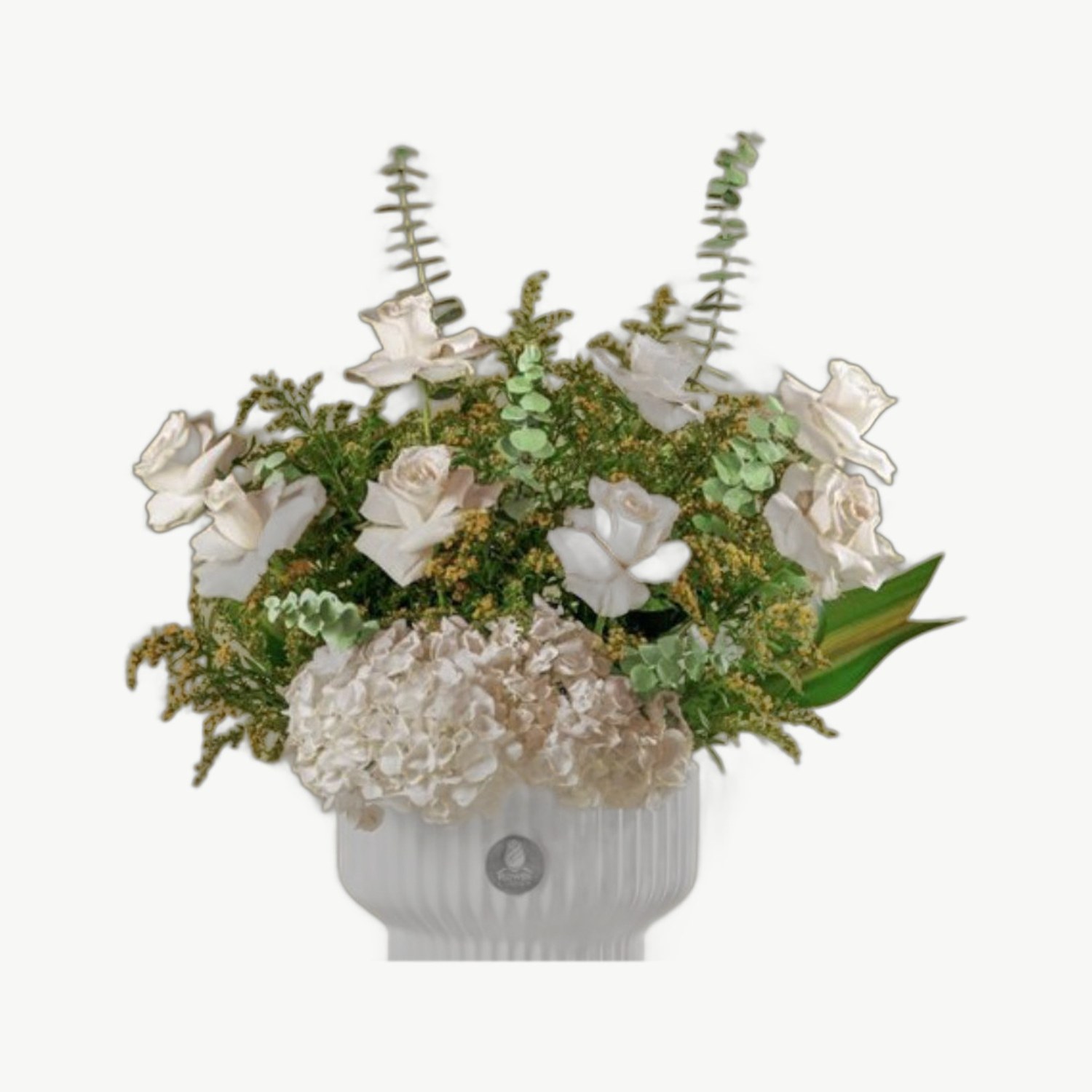White Hydrangea Vase