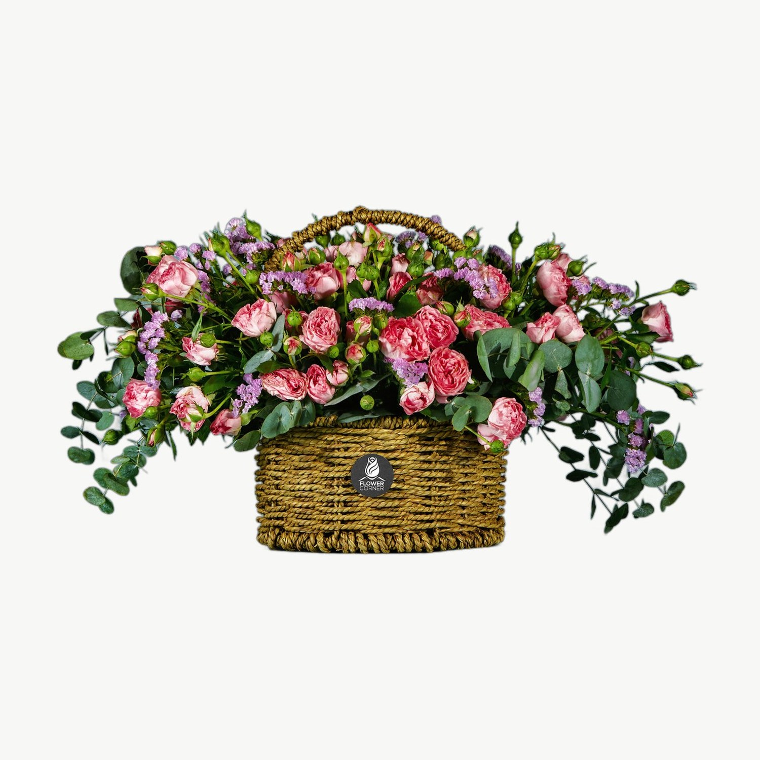 Pink Rose Long Basket