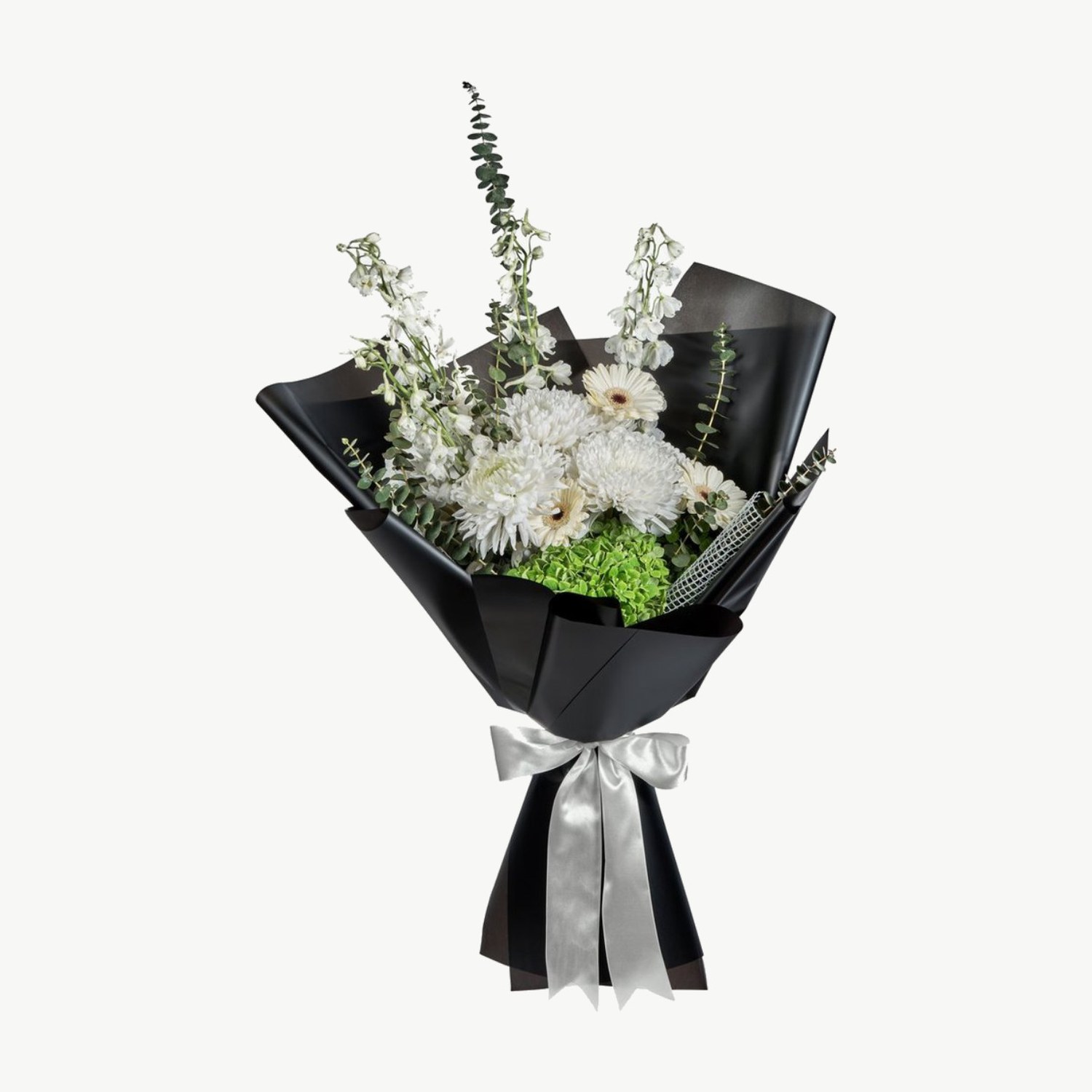Whisper Green & White Gerbera Bouquet