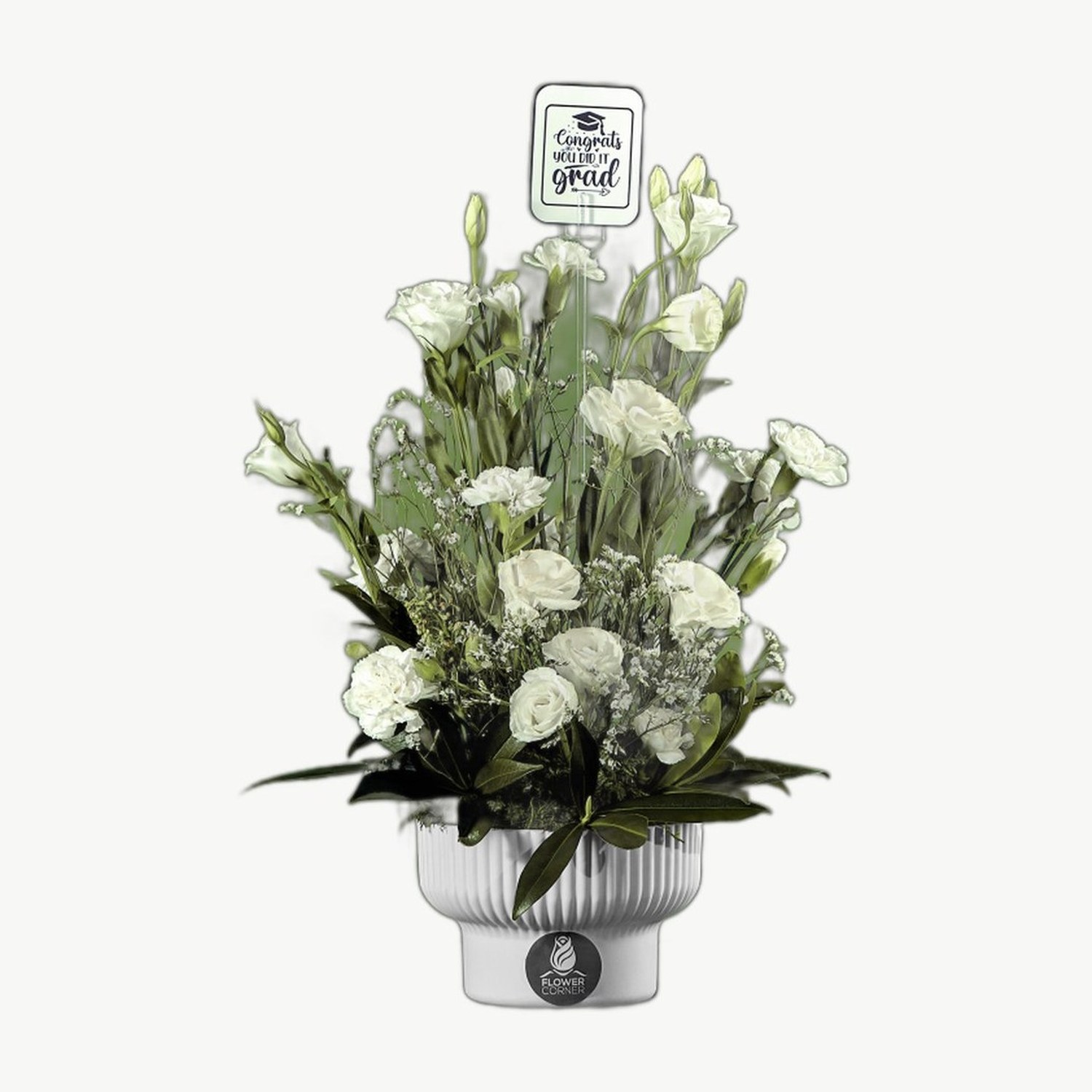 White & Green Vase