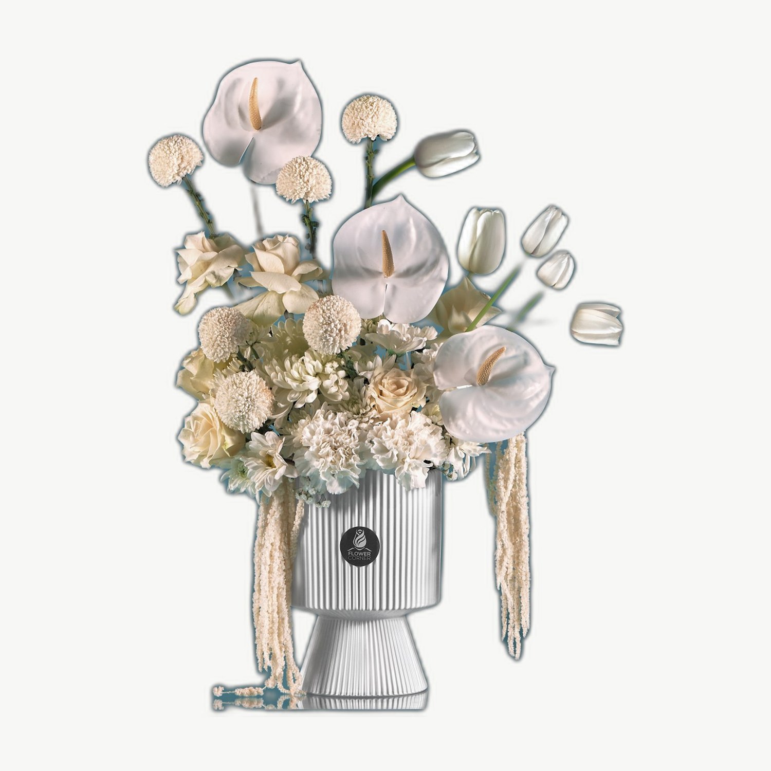White Orchid Vase