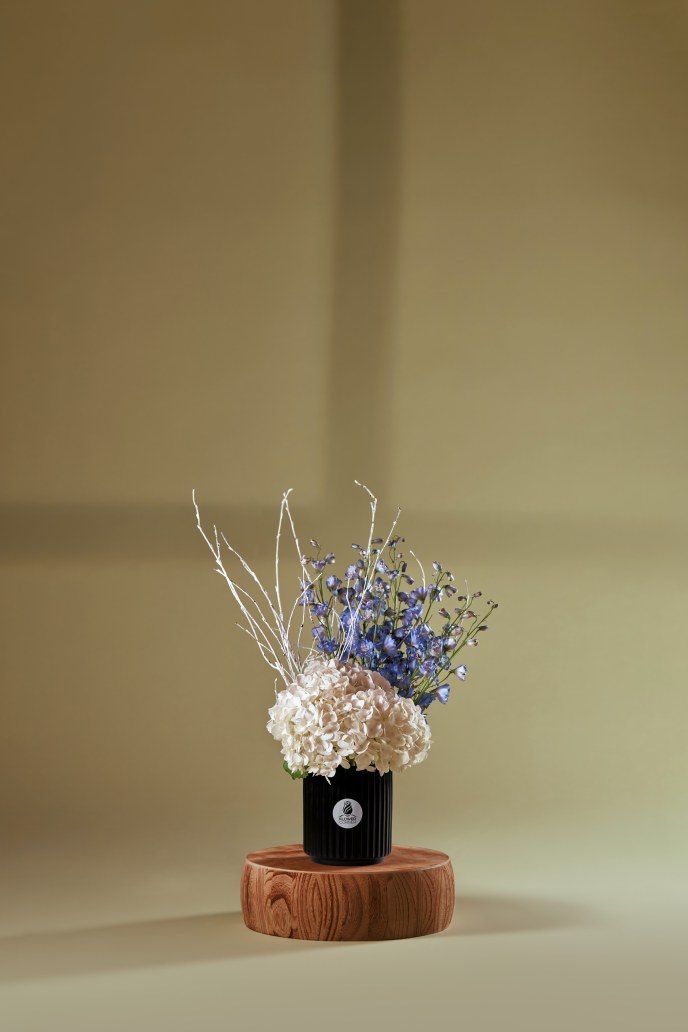 Azure Elegance — Studio Series arrangement by Flower Corner, Sharjah