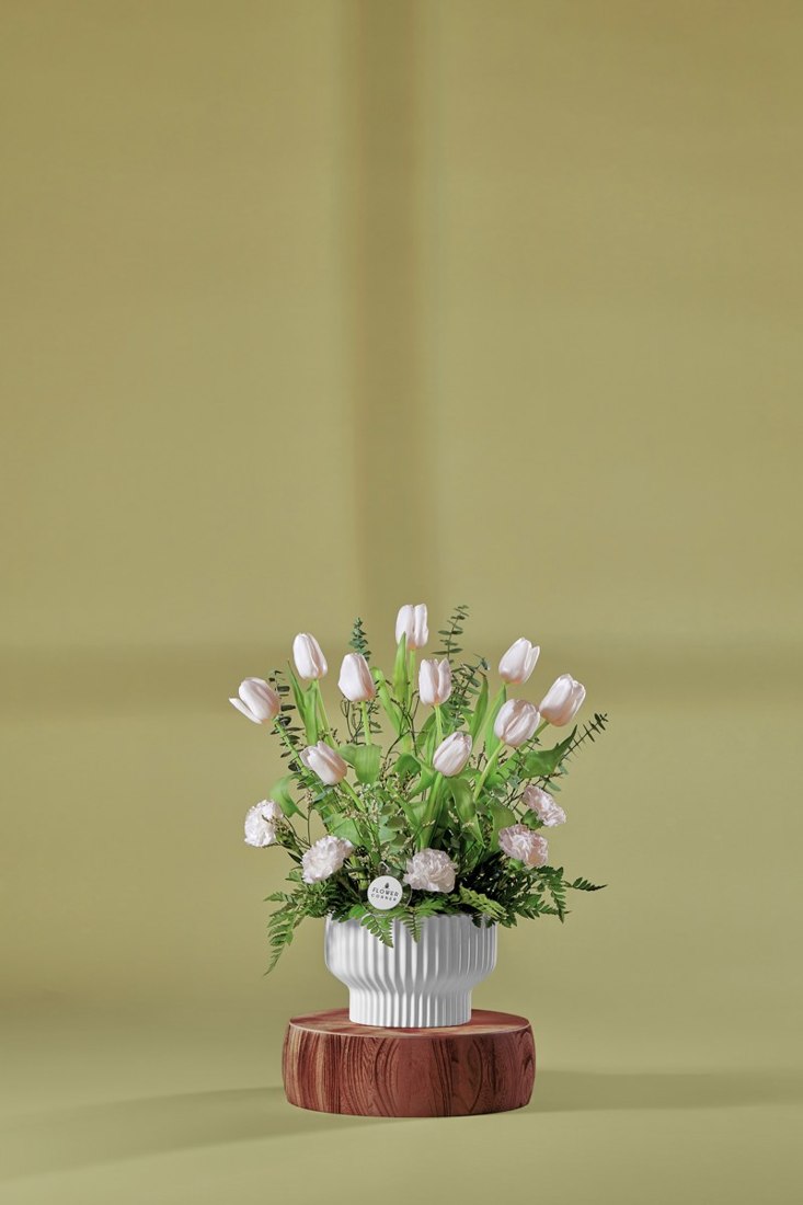 Tulip Whisper Vase — Studio Series arrangement by Flower Corner, Sharjah