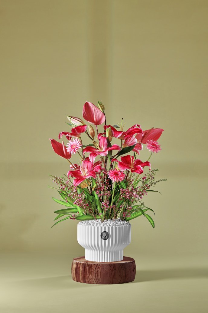 Elegant Lily Anthurium Harmony — Studio Series arrangement by Flower Corner, Sharjah