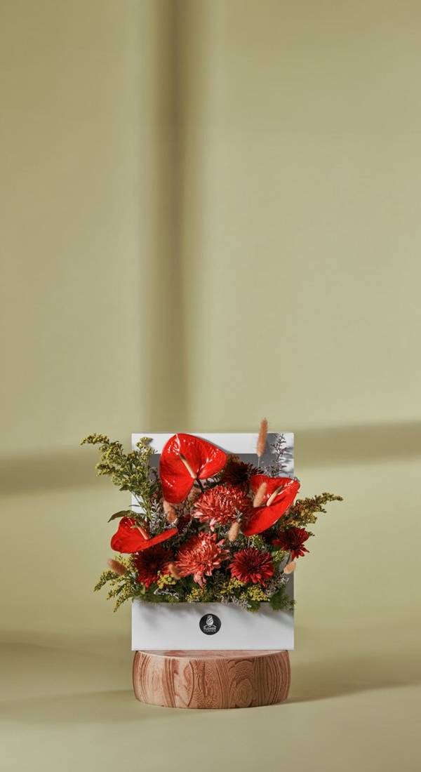 Crimson Anthurium Acrylic Frame