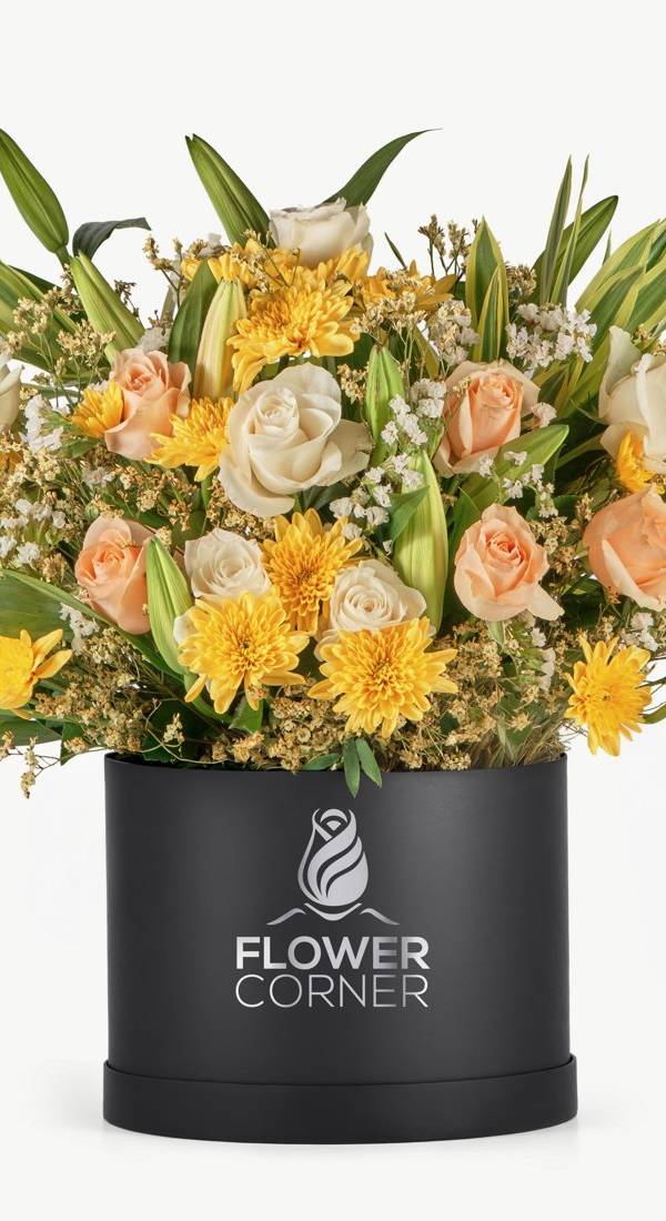 Peach & Gold Rose Box