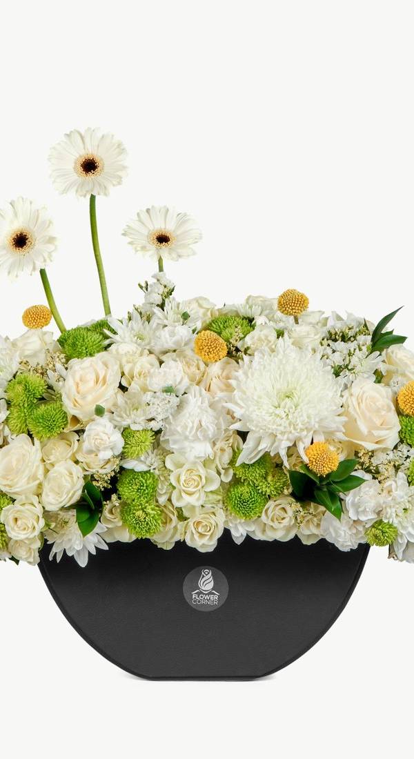 White Rose & Gerbera Garden Vase