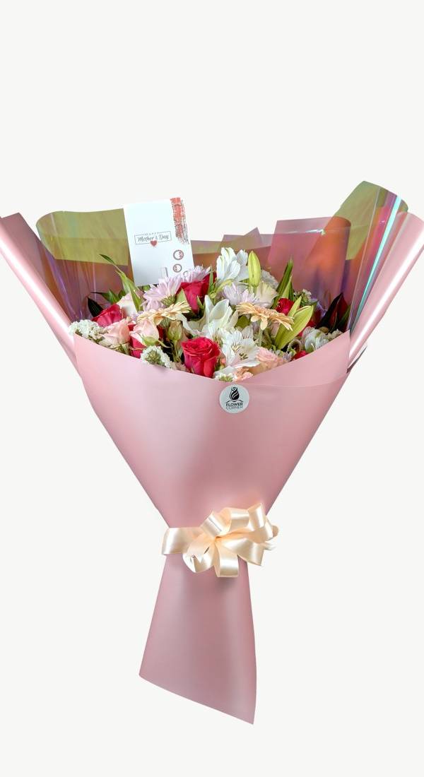 Blush & Coral Rose Bouquet