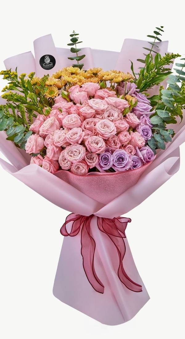 Pink & Lavender Rose Bouquet