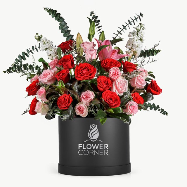 Crimson Heart Rose & Gerbera Box