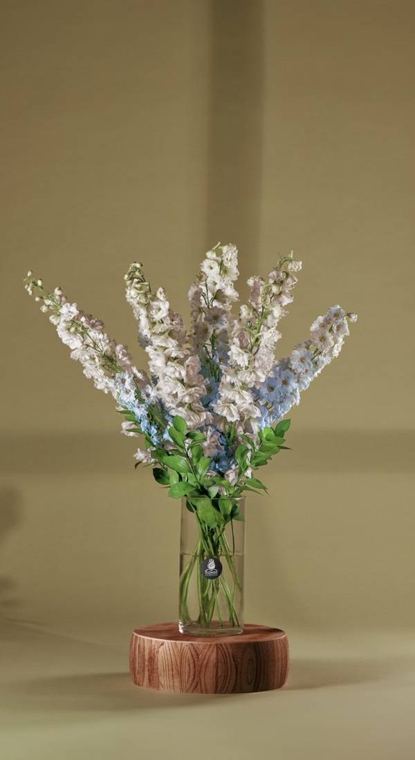 Blue & White Delphinium Vase