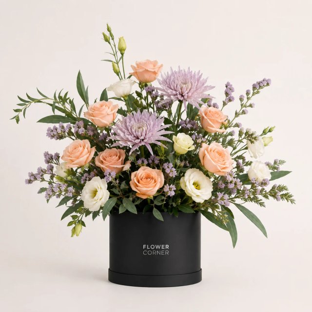 Peach & Lilac Box — Black