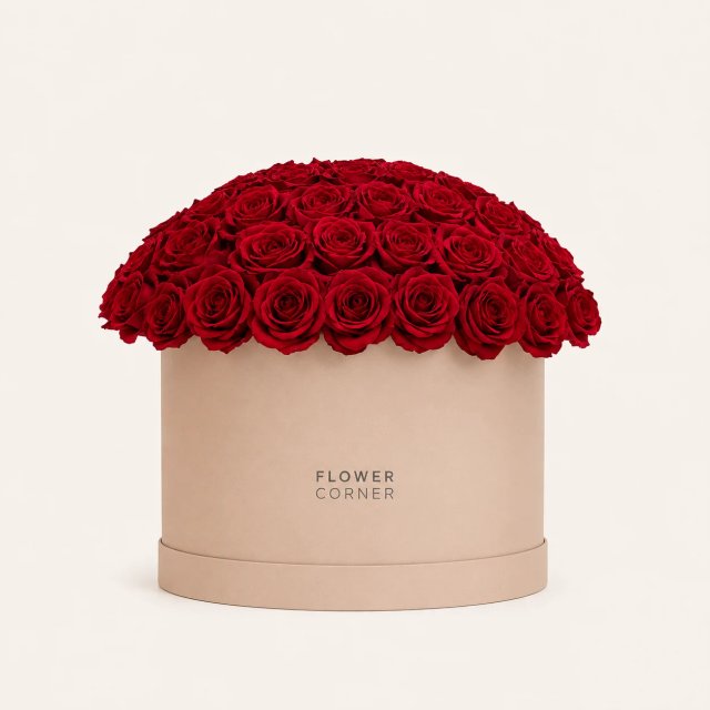Rose Box Large — Red / Nude