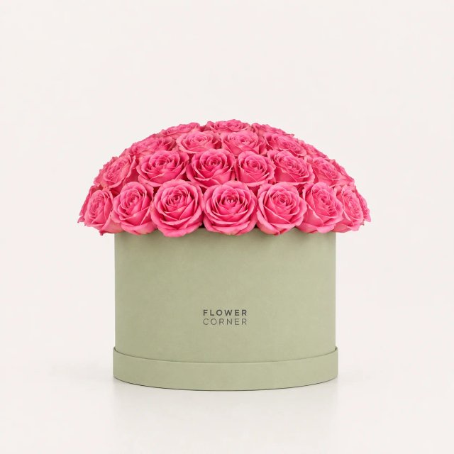 Rose Box Medium — Pink / Matte pistachio