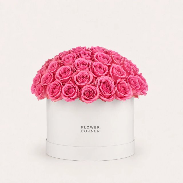 Rose Box Medium — Pink / White
