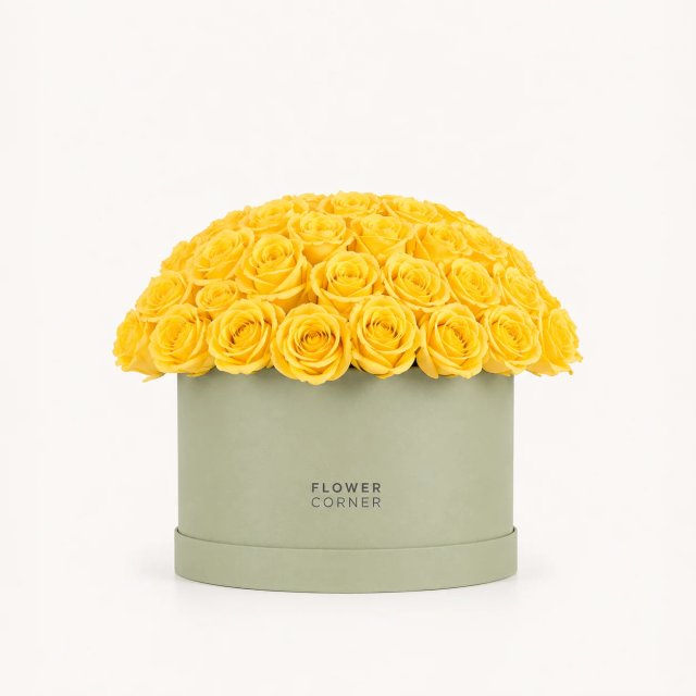 Rose Box Medium — Yellow / Matte pistachio