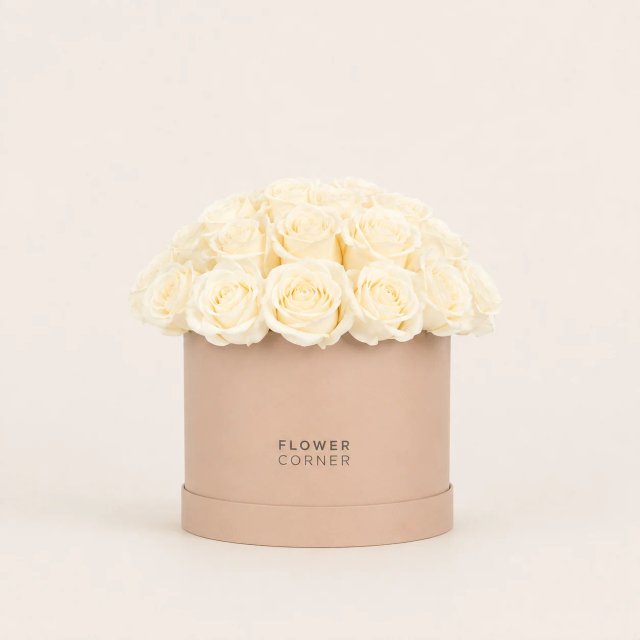 Rose Box Small — White / Nude