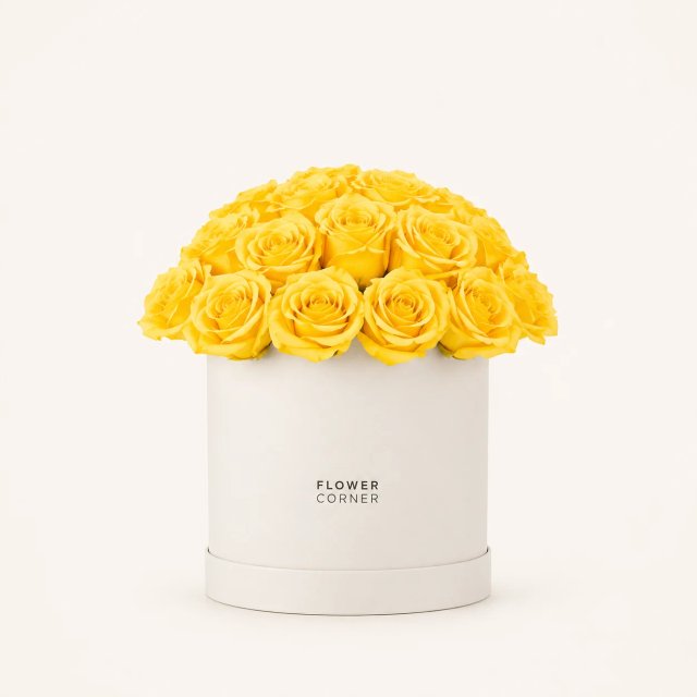 Rose Box Small — Yellow / White