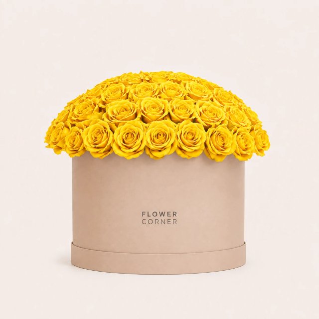 Rose Box Large — Yellow / Nude