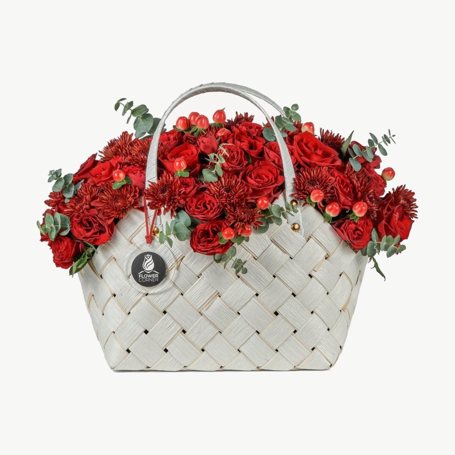 Basket of Rose and Carnation Delight