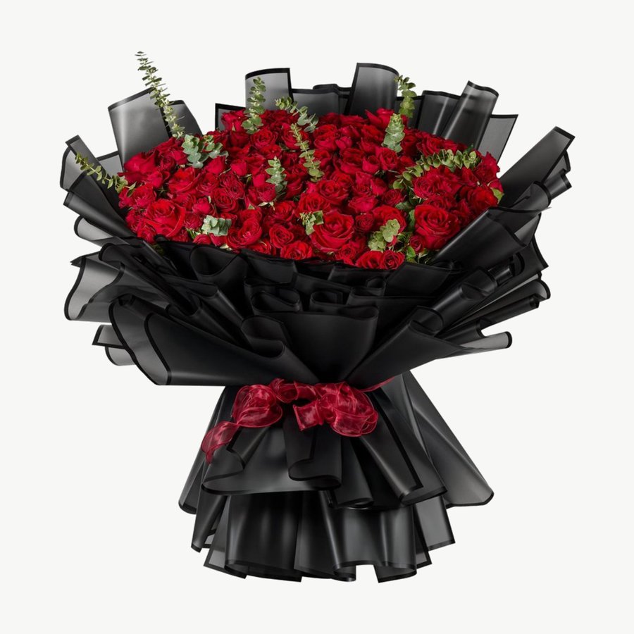 Midnight Velvet Red Rose Bouquet