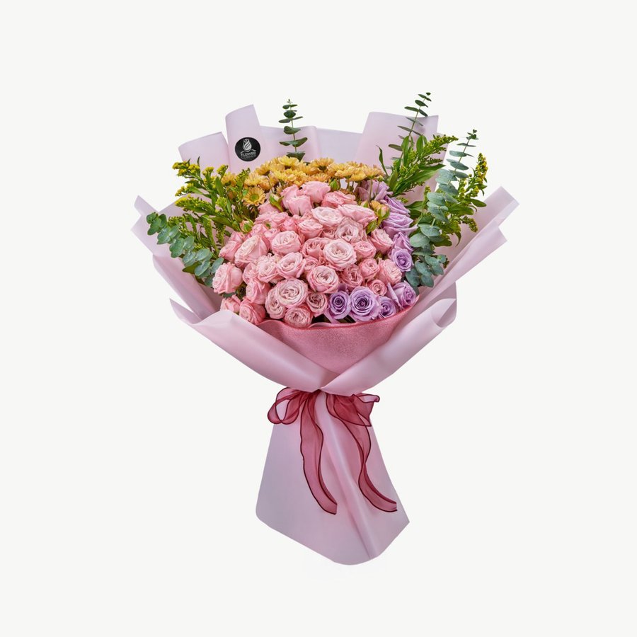 Pink & Lavender Rose Bouquet
