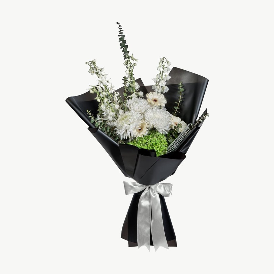 Whisper Green & White Gerbera Bouquet