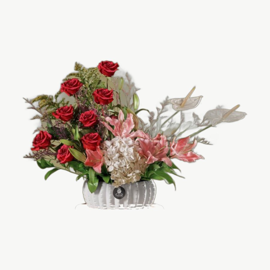 Red Rose Vase
