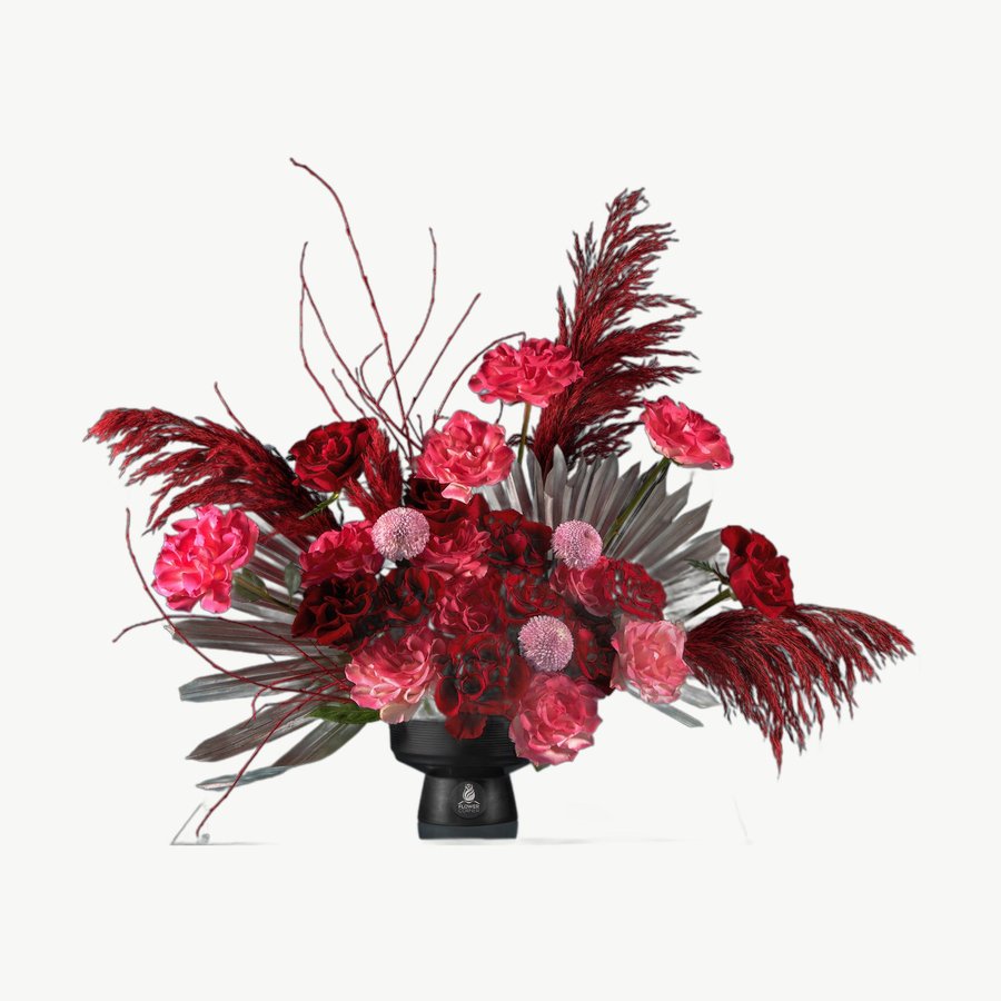Ruby Palm Vase