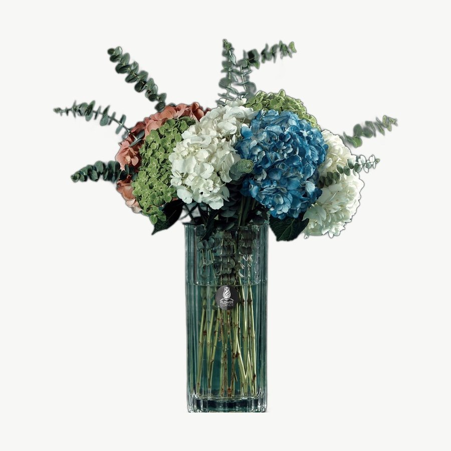 Blue Hydrangea Vase