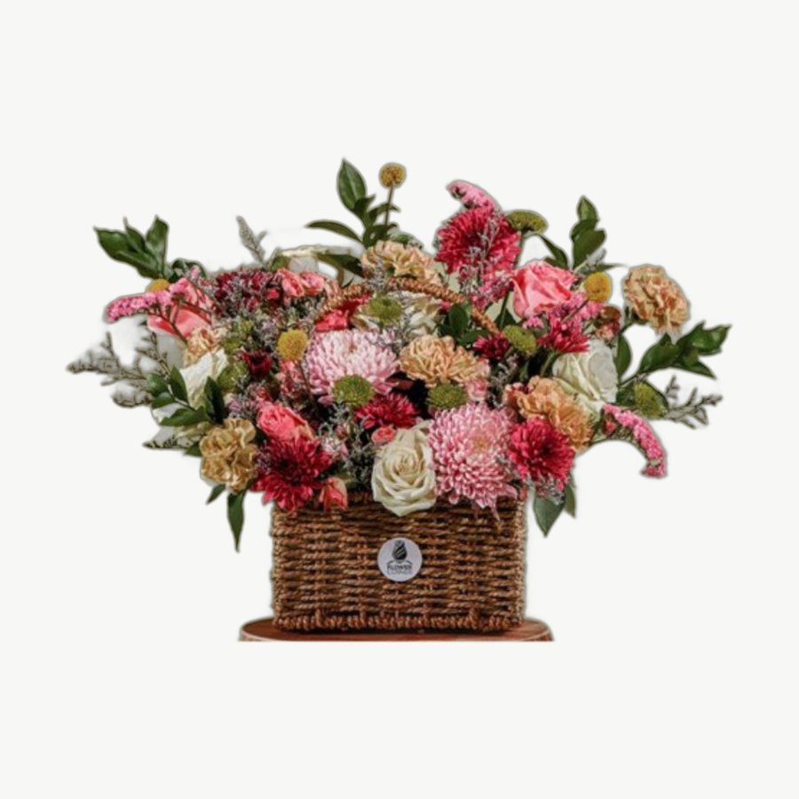 Pink Rose Basket