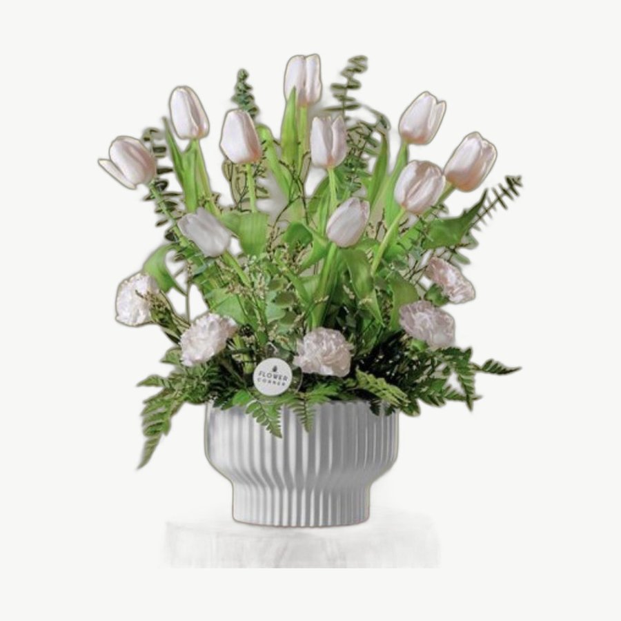 White Tulip Vase