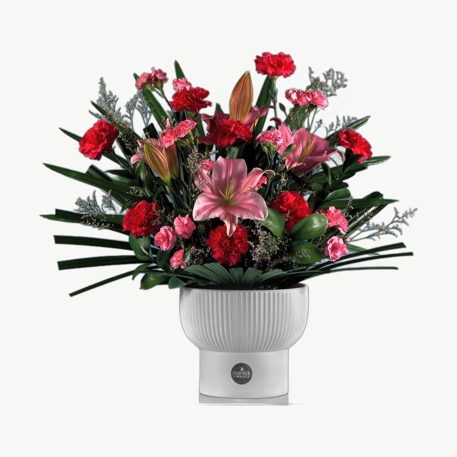 Ruby Lily Vase