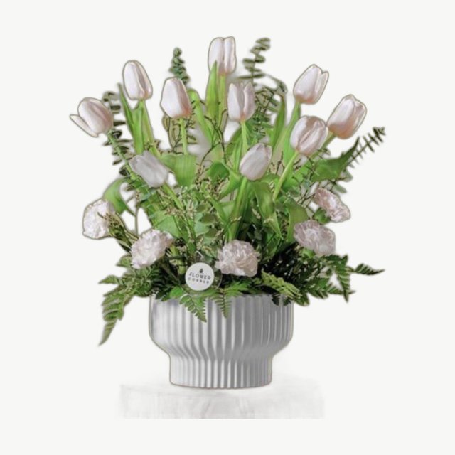 White Tulip Vase