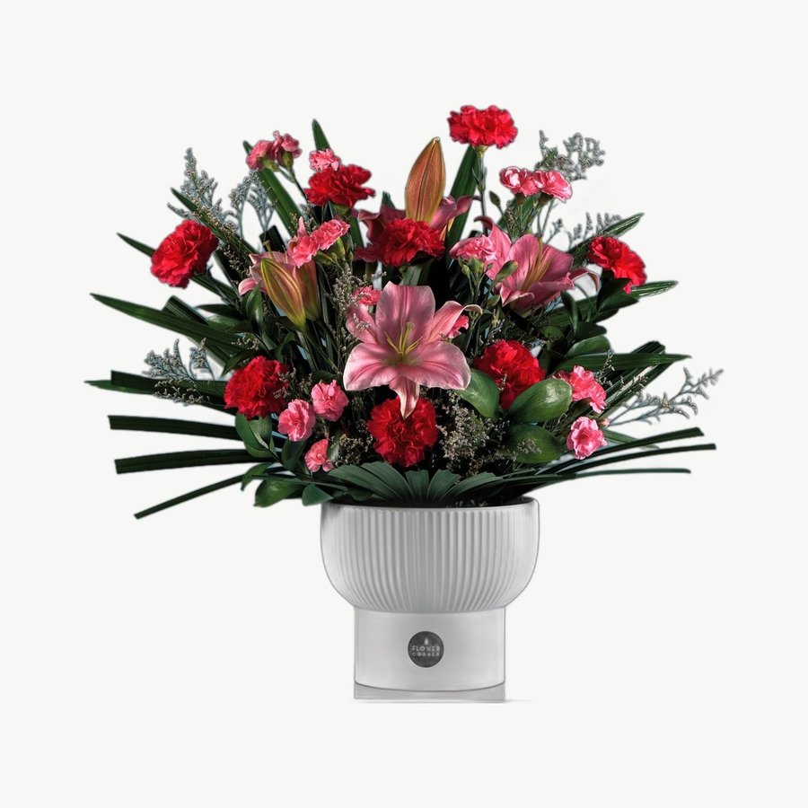 Ruby Lily Vase