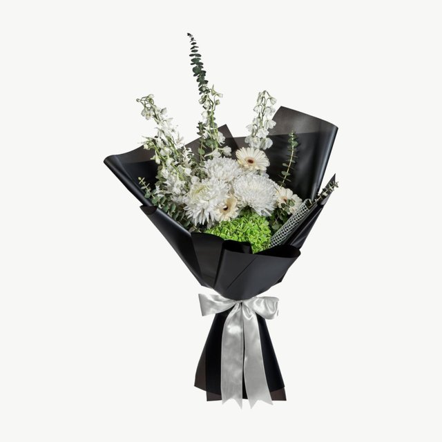 Whisper Green & White Gerbera Bouquet
